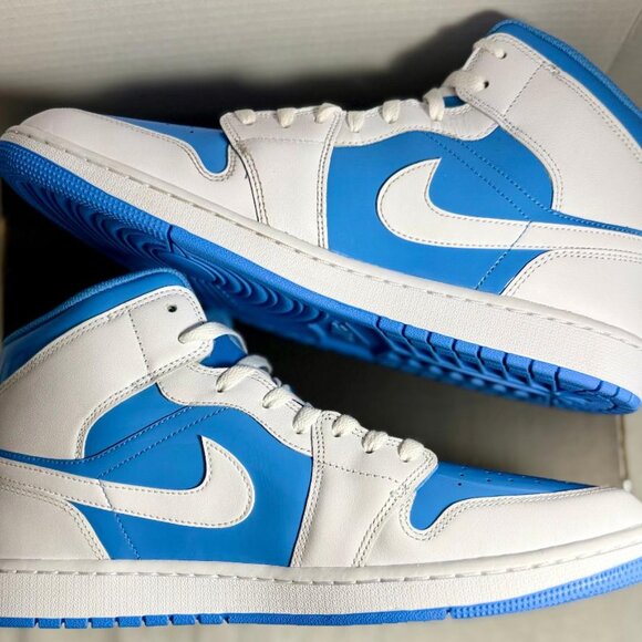 Nike Air Jordan 1 Mid SE White Legend Blue FZ2142-114 Men's Size 14 | NWB no lid - Picture 7 of 10